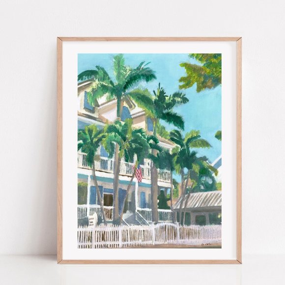 LEROI Studio Art 85x1 Inches Key West Print Florida Keys Painting